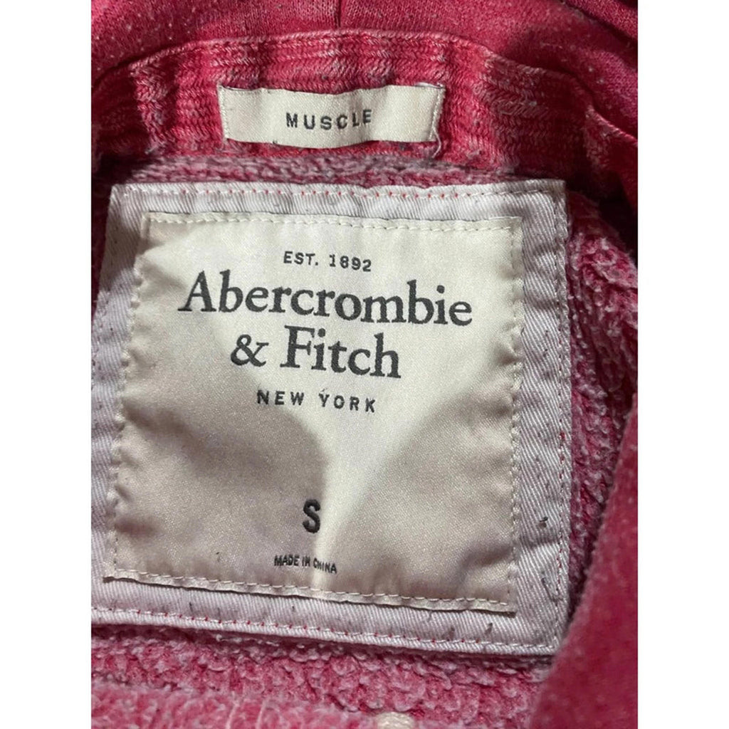 abercrombie & fitch pink faded hoodie size small muscle y2k 2000s