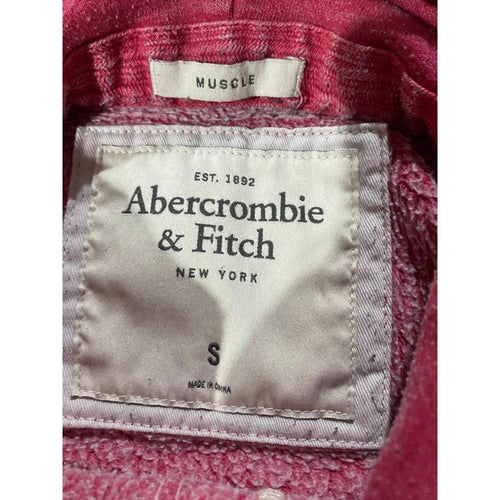 abercrombie & fitch pink faded hoodie size small muscle y2k 2000s
