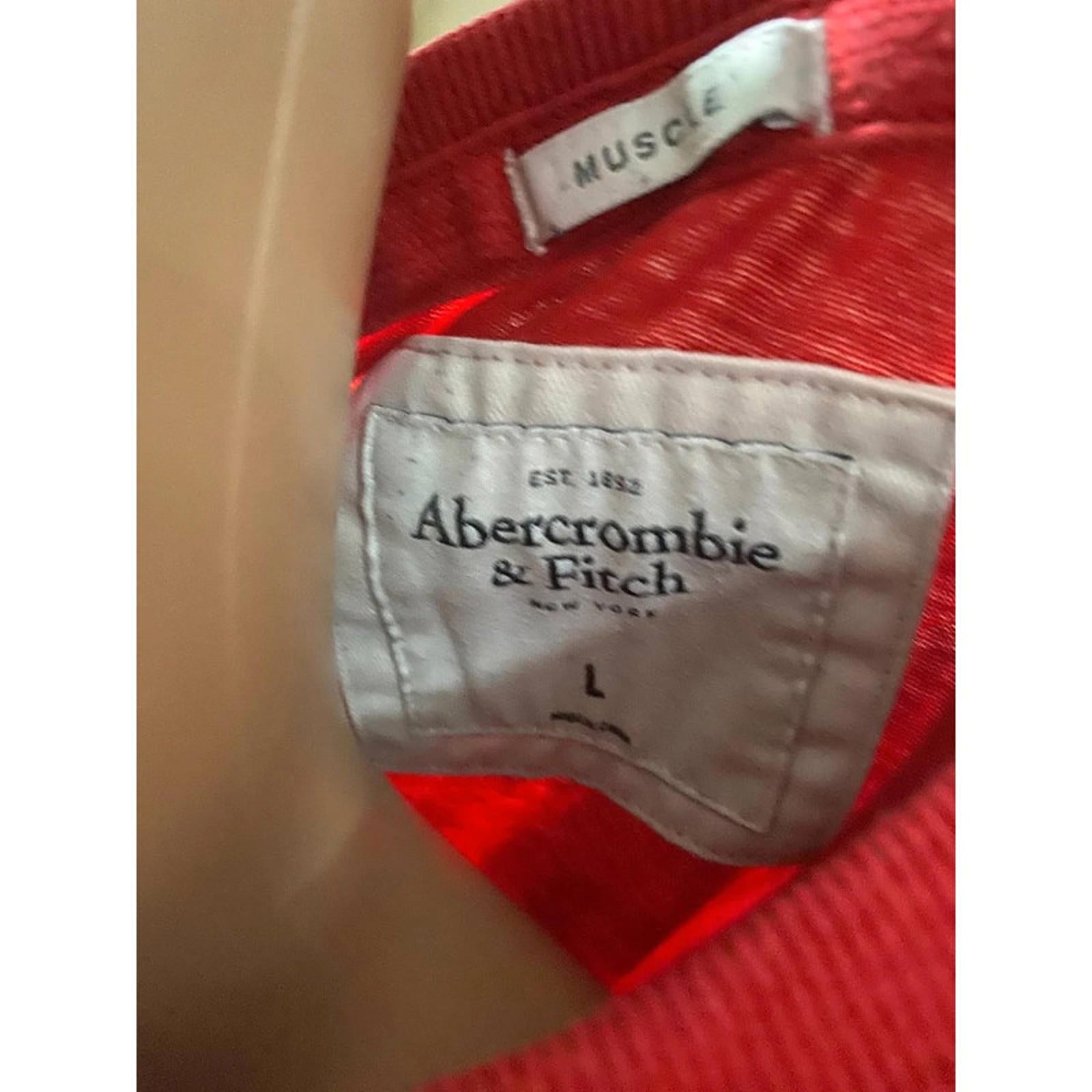 abercrombie & fitch tshirt y2k 2000s vintage - red and white