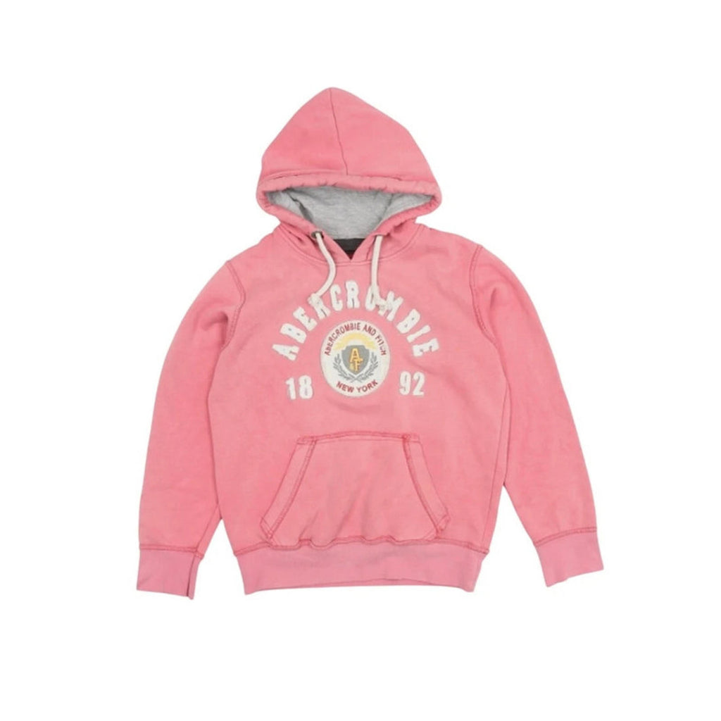 abercrombie & fitch pink faded hoodie size medium y2k 2000s