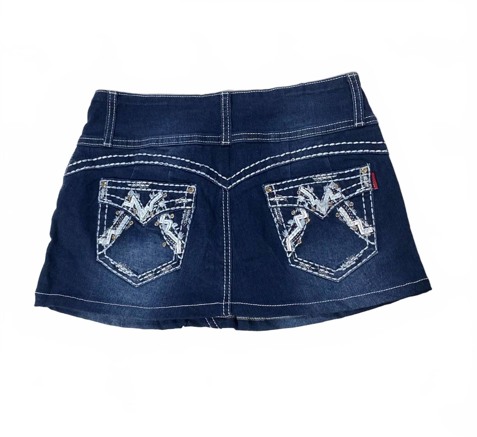 mini skirt 28 inch waist estimate size 10 - vintage y2k mcbling 2000s