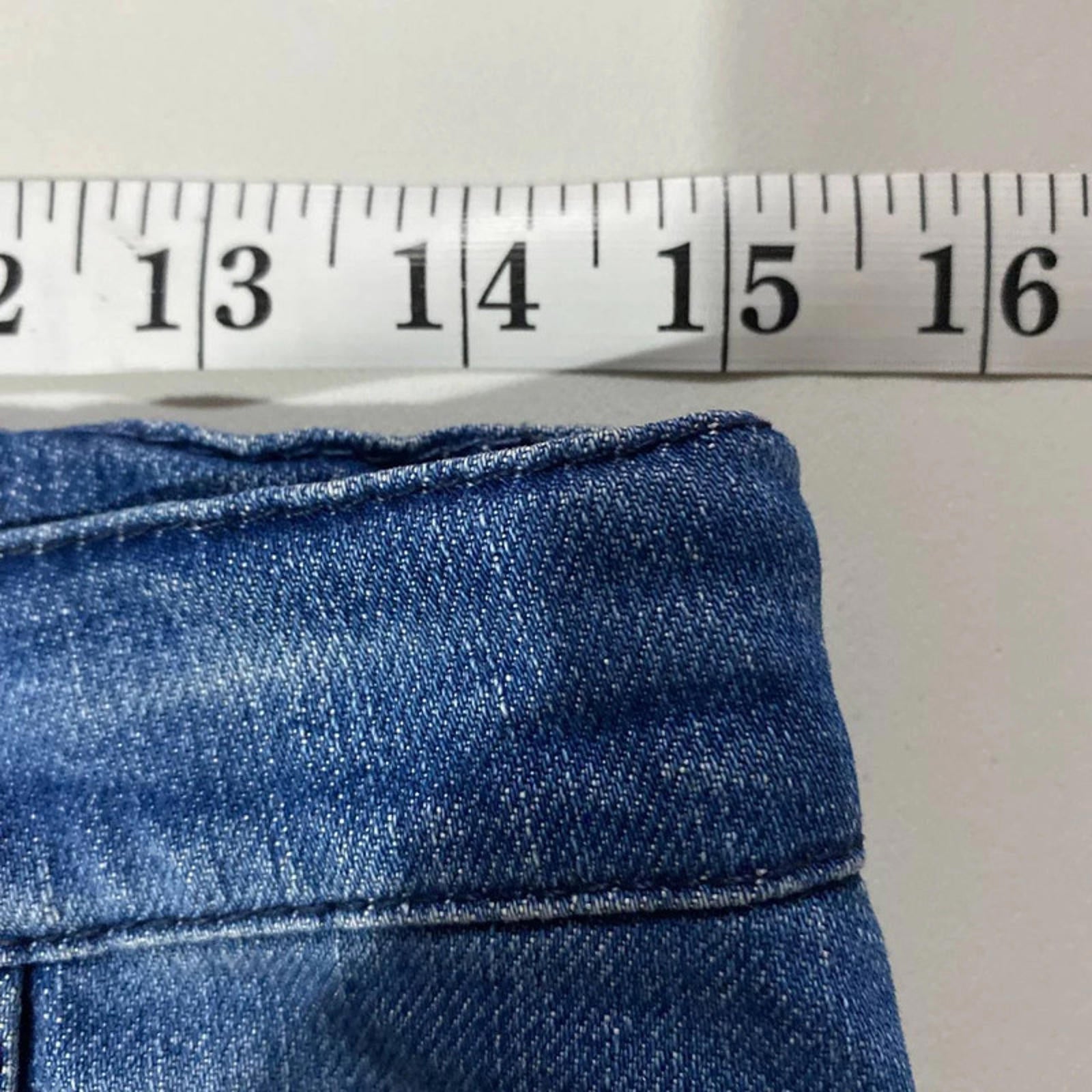 30 inch waist estimate size 12 uk - blue denim mini skirt vintage 2000s y2k sisley