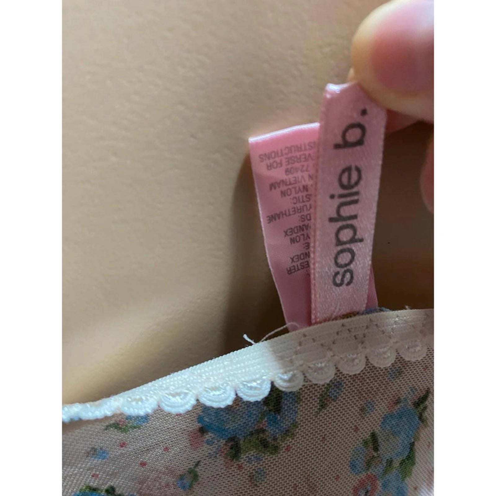 sophie b. size large floral cami babydoll top blue and peach - vintage y2k 2000s coquette