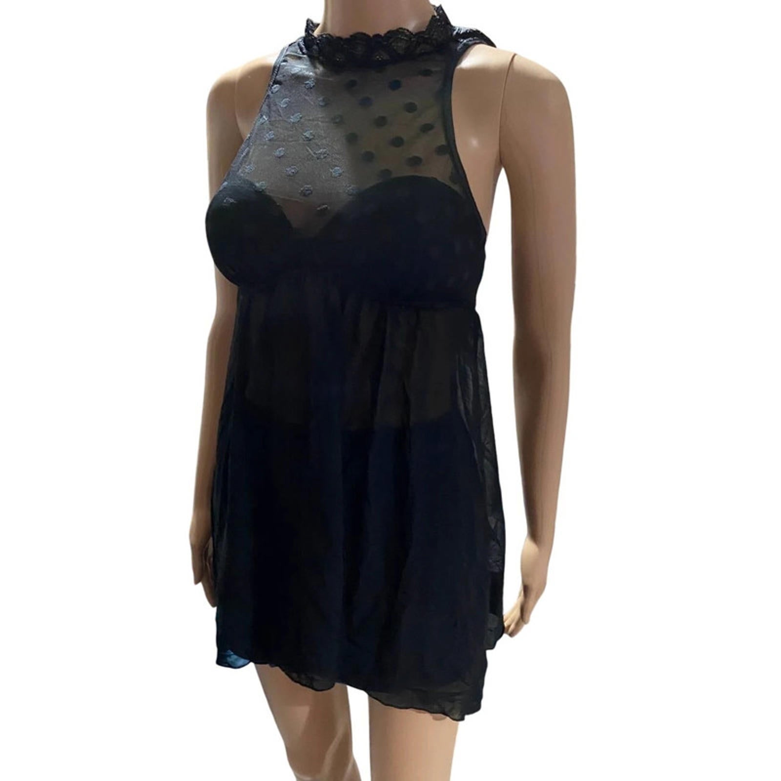 apt.9 size small  black babydoll cami top - y2k 2000s diva aesthetic goth emo