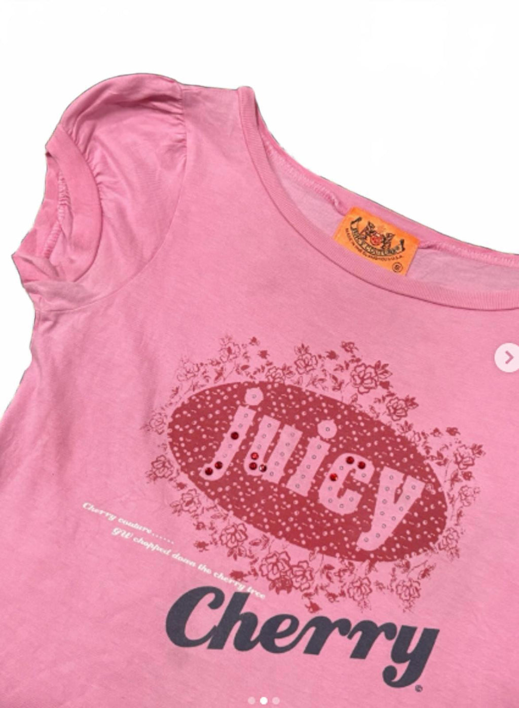 Juicy Couture Pink Vintage tshirt short sleeve RARE y2k mcbling 2000s