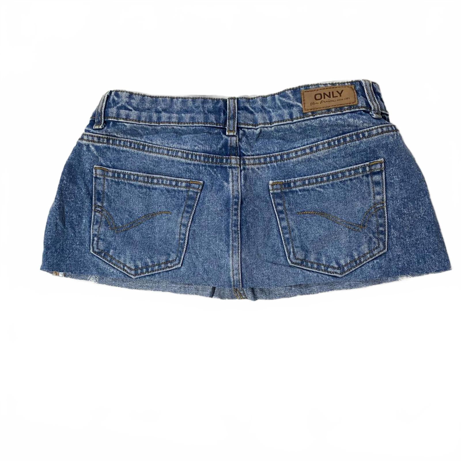 denim mini skirt  - vintage y2k mcbling 2000s size 10