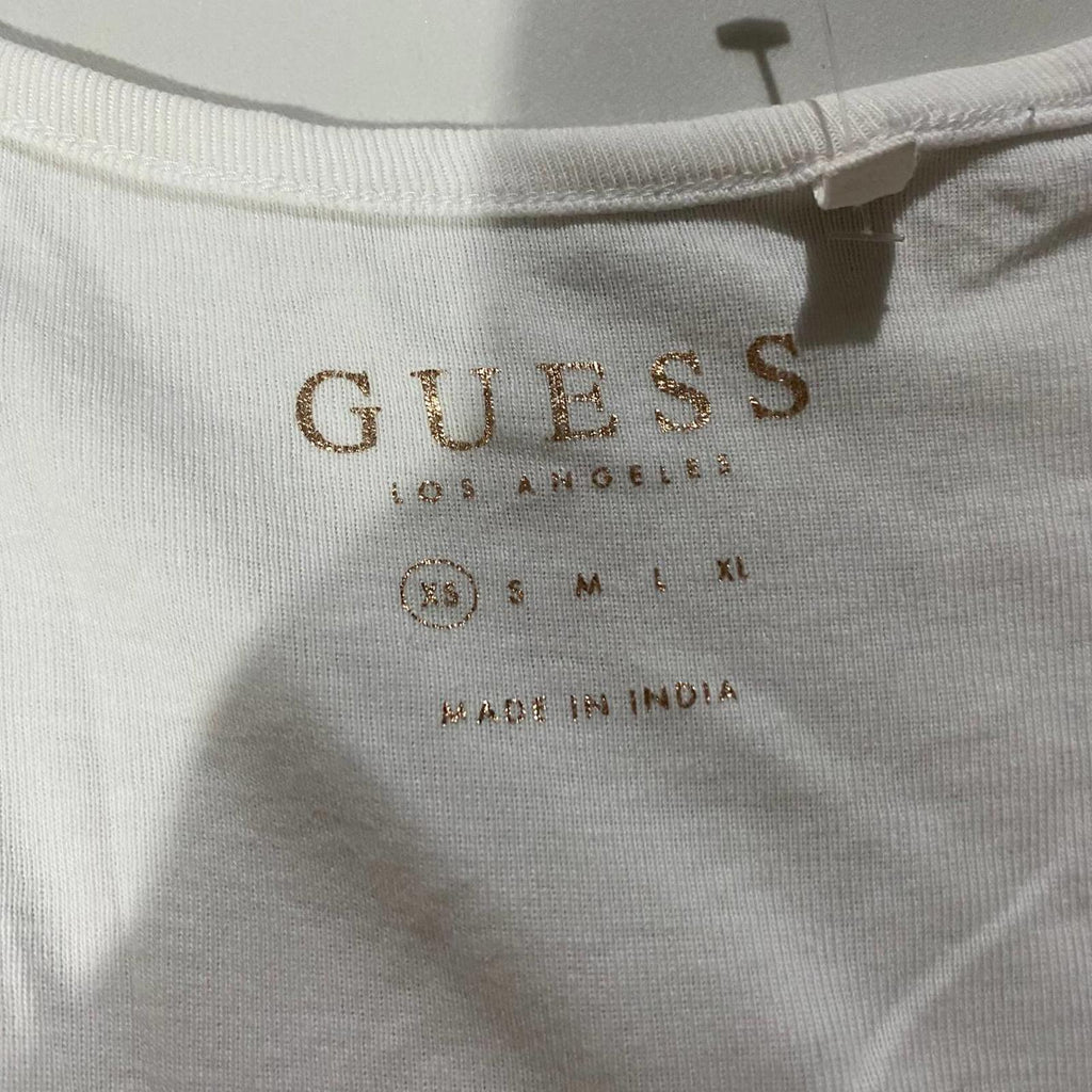 guess size xs vest top white and gold - y2k 2000s mcbling