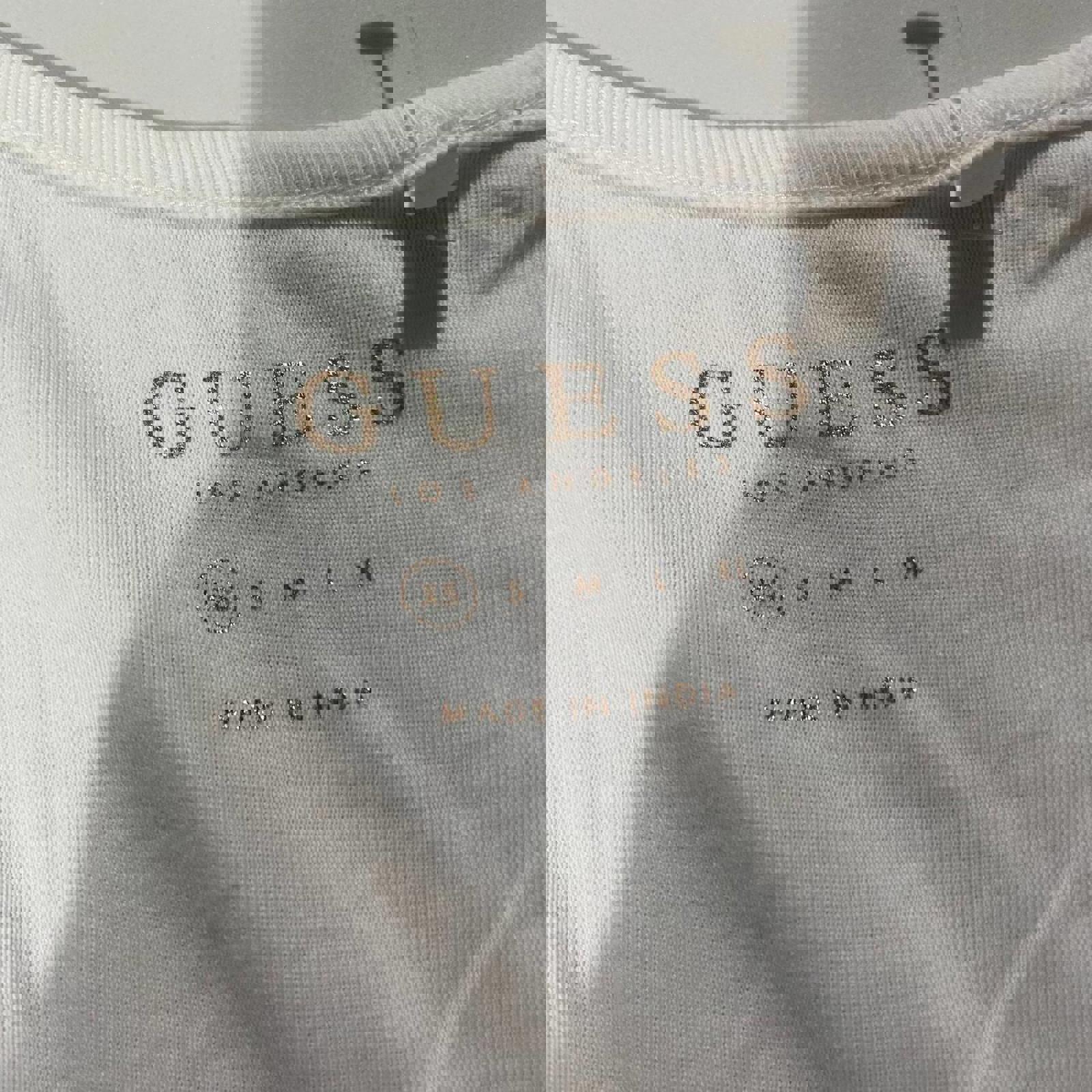 guess size xs vest top white and gold - y2k 2000s mcbling