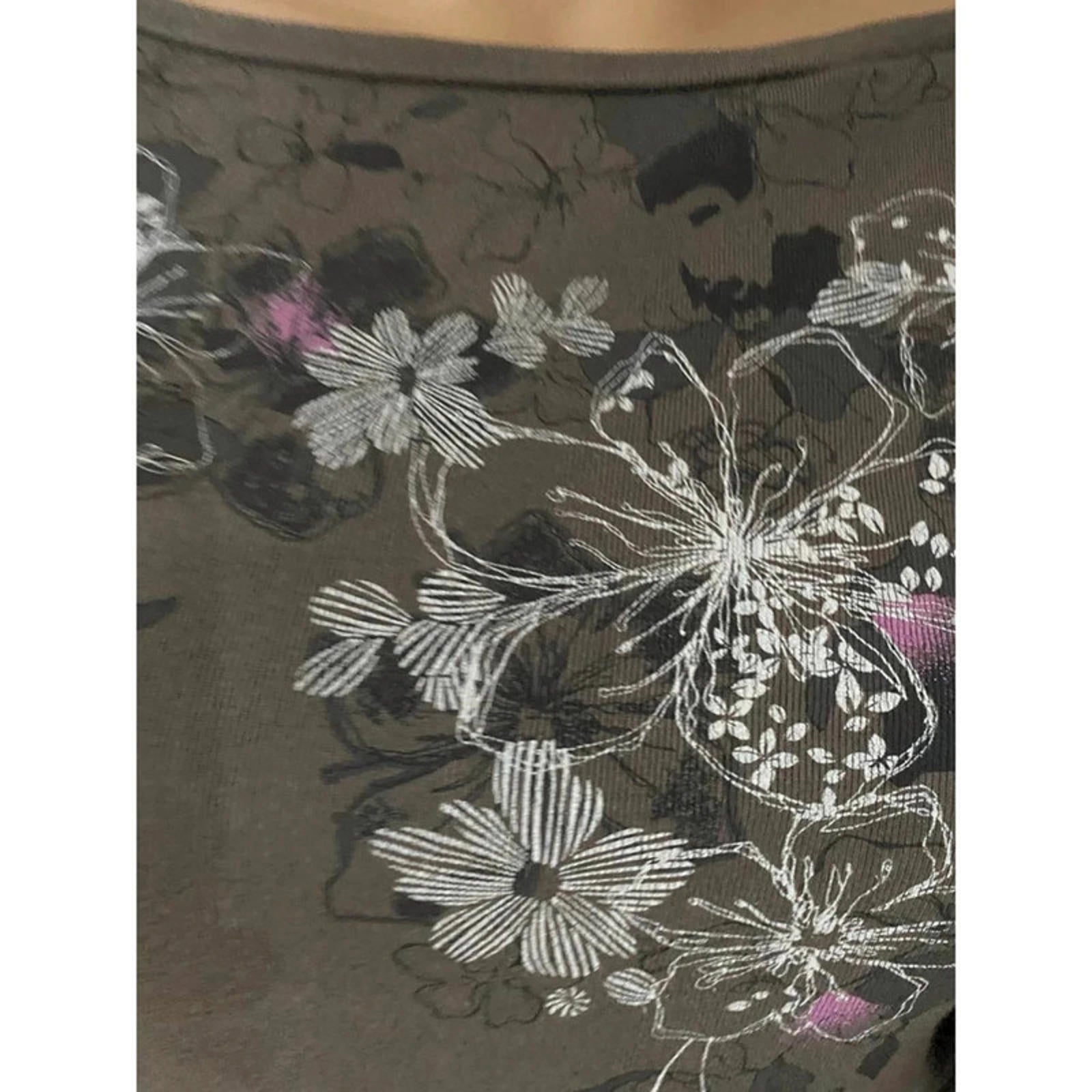 gorgeous size 14 vintage m&s long sleeve grunge top 2000s fairycore y2k