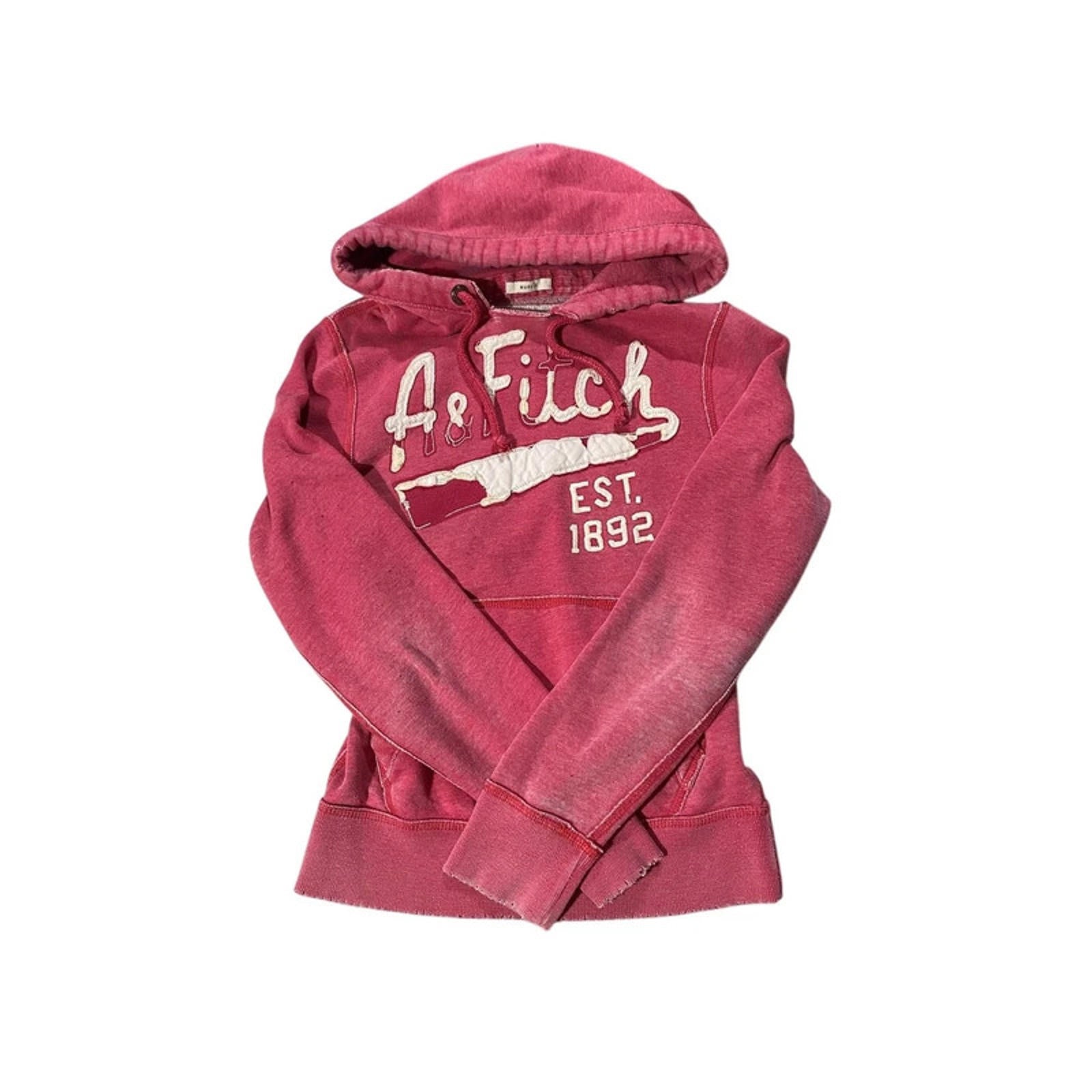 abercrombie & fitch pink faded hoodie size small muscle y2k 2000s