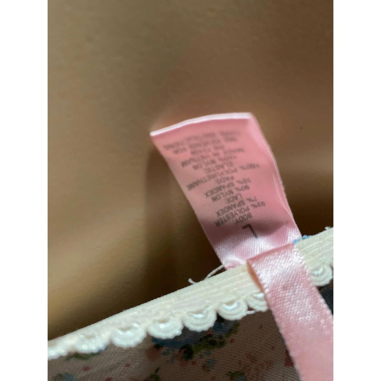 sophie b. size large floral cami babydoll top blue and peach - vintage y2k 2000s coquette