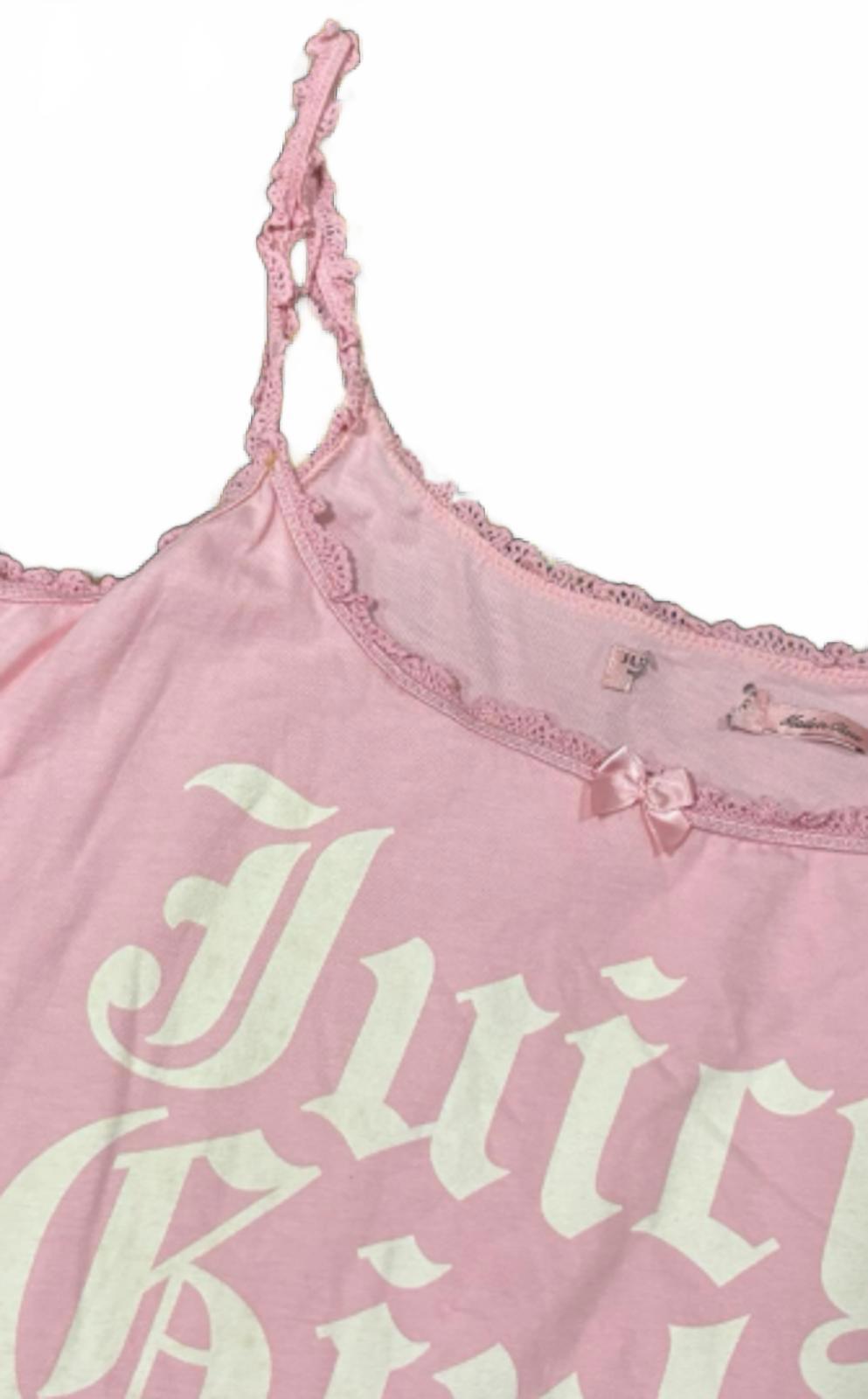 Juicy Couture Pink Vintage tshirt cami RARE y2k mcbling 2000s