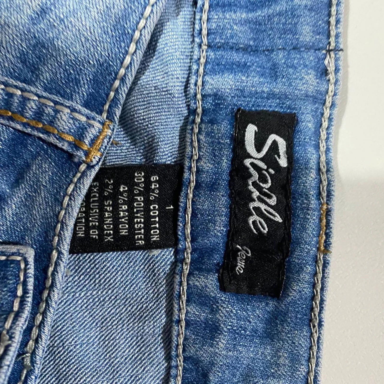 vintage denim shorts embellished - size 6 - waist 24 - y2k 2000s mcbling