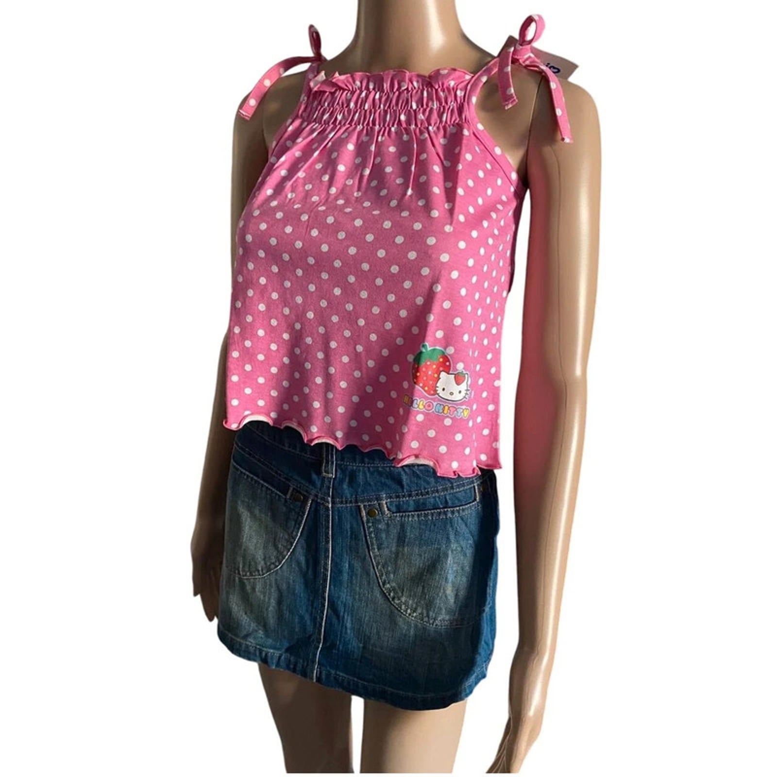 RARE 2002 sanrio estimate fit size 4-6 uk hello kitty kidcore