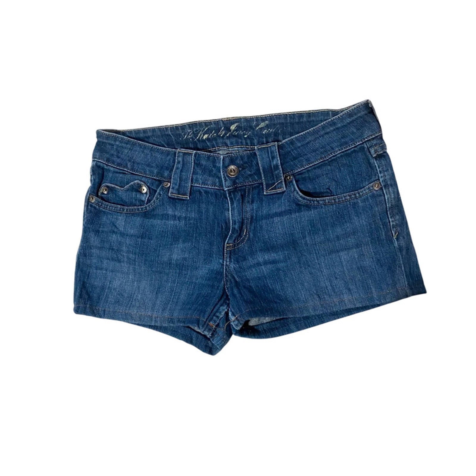 juicy couture vintage denim shorts embellished - size 14 - waist 32 - y2k 2000s mcbling