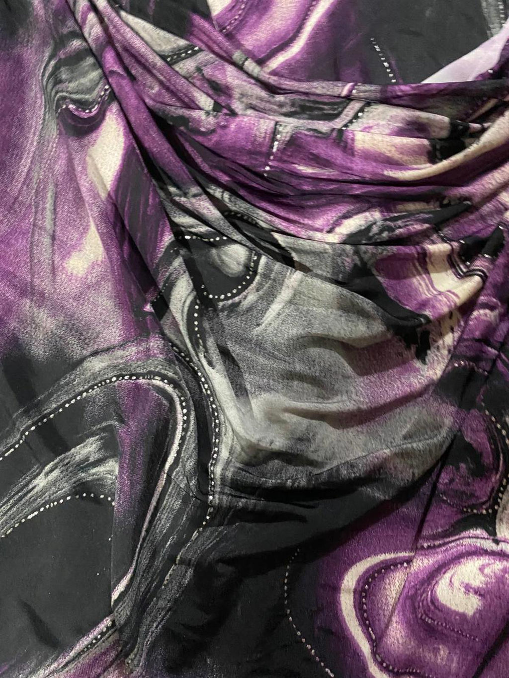 vintage purple and black tshirt y2k 2000s funky size small