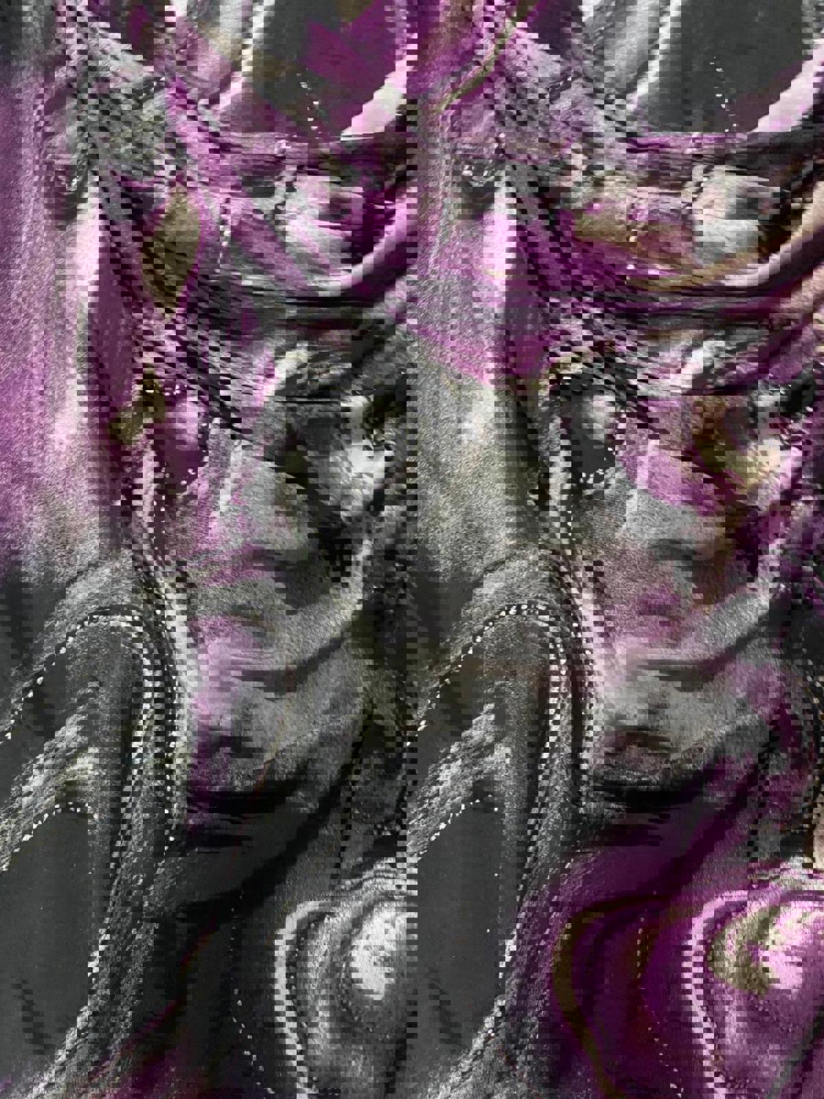 vintage purple and black tshirt y2k 2000s funky size small