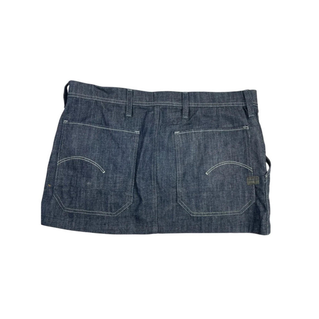 g-star raw denim mini skirt y2k 2000s vintage 36 inch waist estimate 18 uk