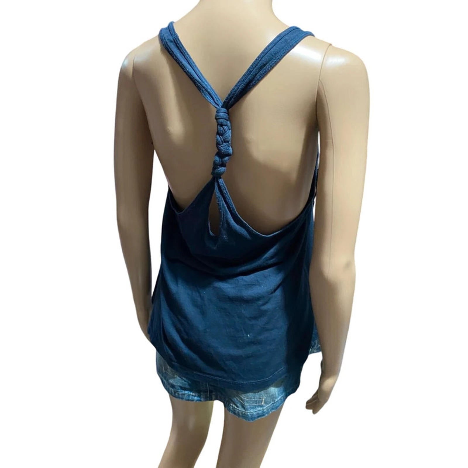 abercrombie and fitch size medium blue and pink tank top vintage 2000s y2k