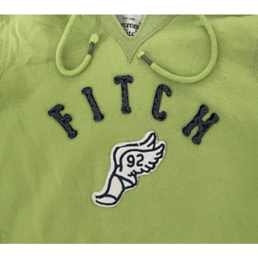 abercrombie & fitch green vintage hoodie size small muscle y2k 2000s