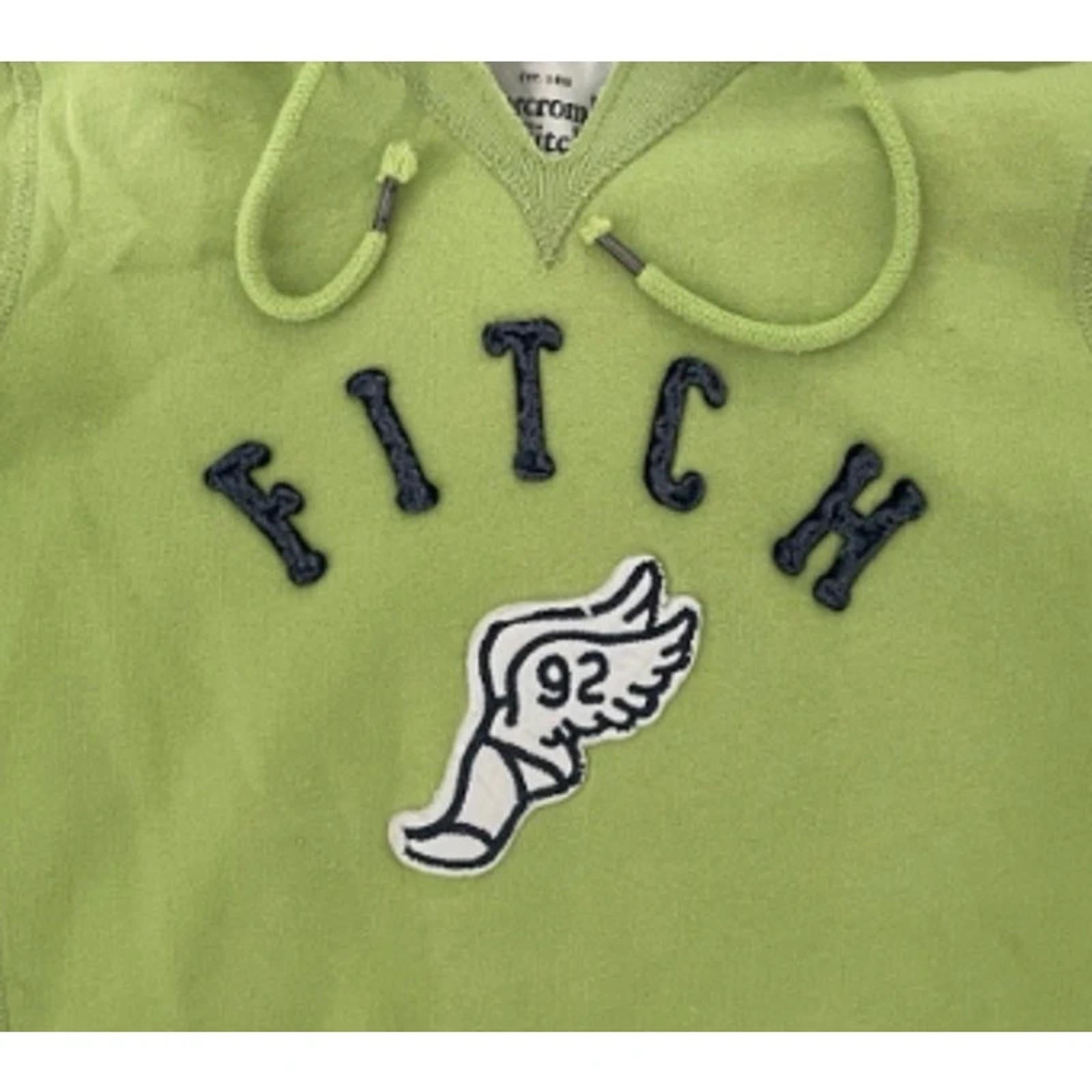 abercrombie & fitch green vintage hoodie size small muscle y2k 2000s
