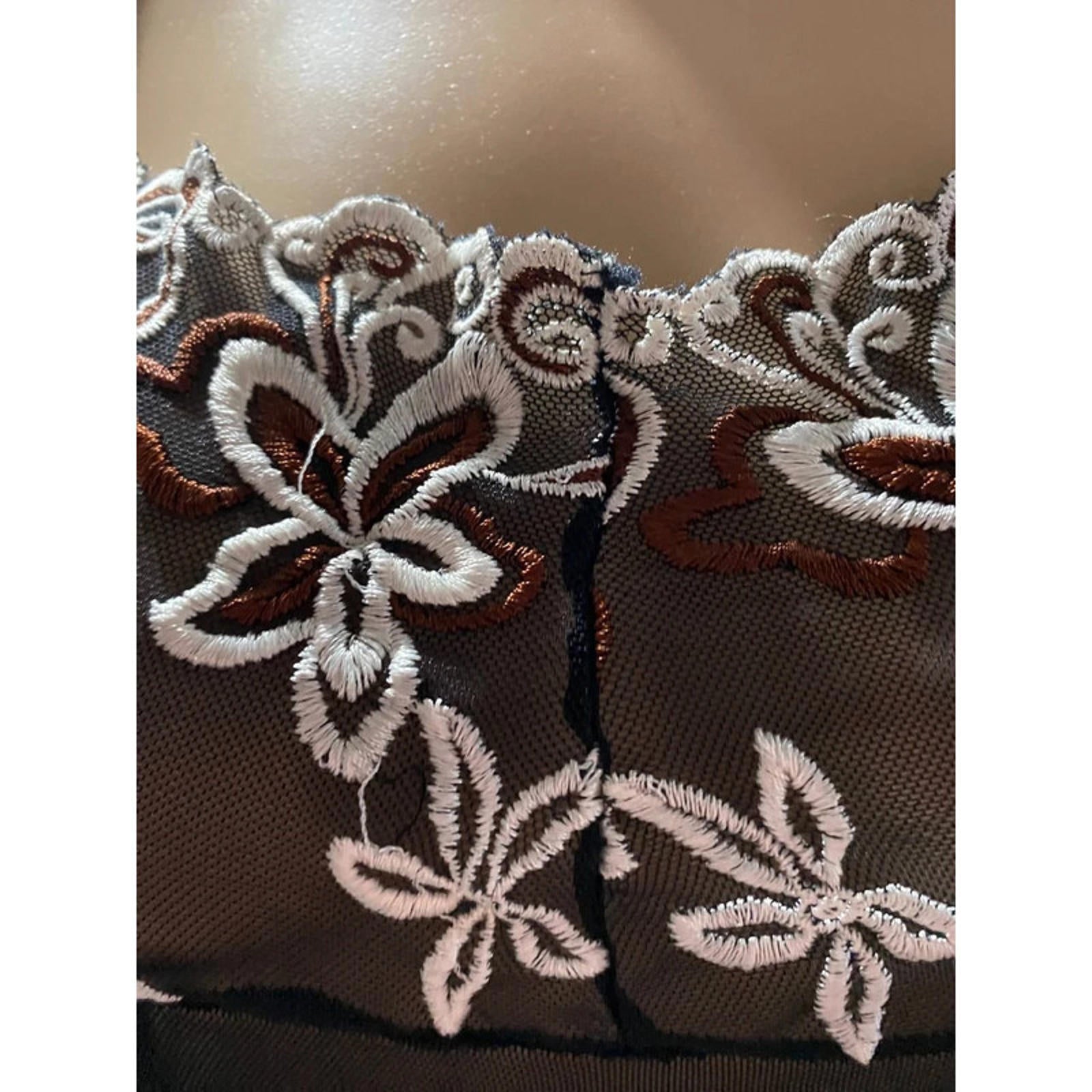 estimate medium, black floral babydoll cami dress top - vintage 2000s y2k