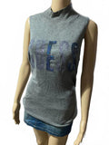 guess estimate large sleeveless tank sweater - y2k mcbling 2000s grey