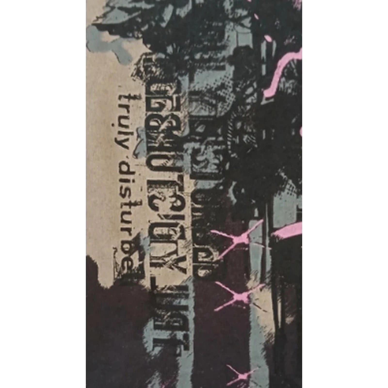 rare vintage new look size 12 pink and black grunge mcbling tank top