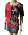 desigual top size small black and red y2k 2000s