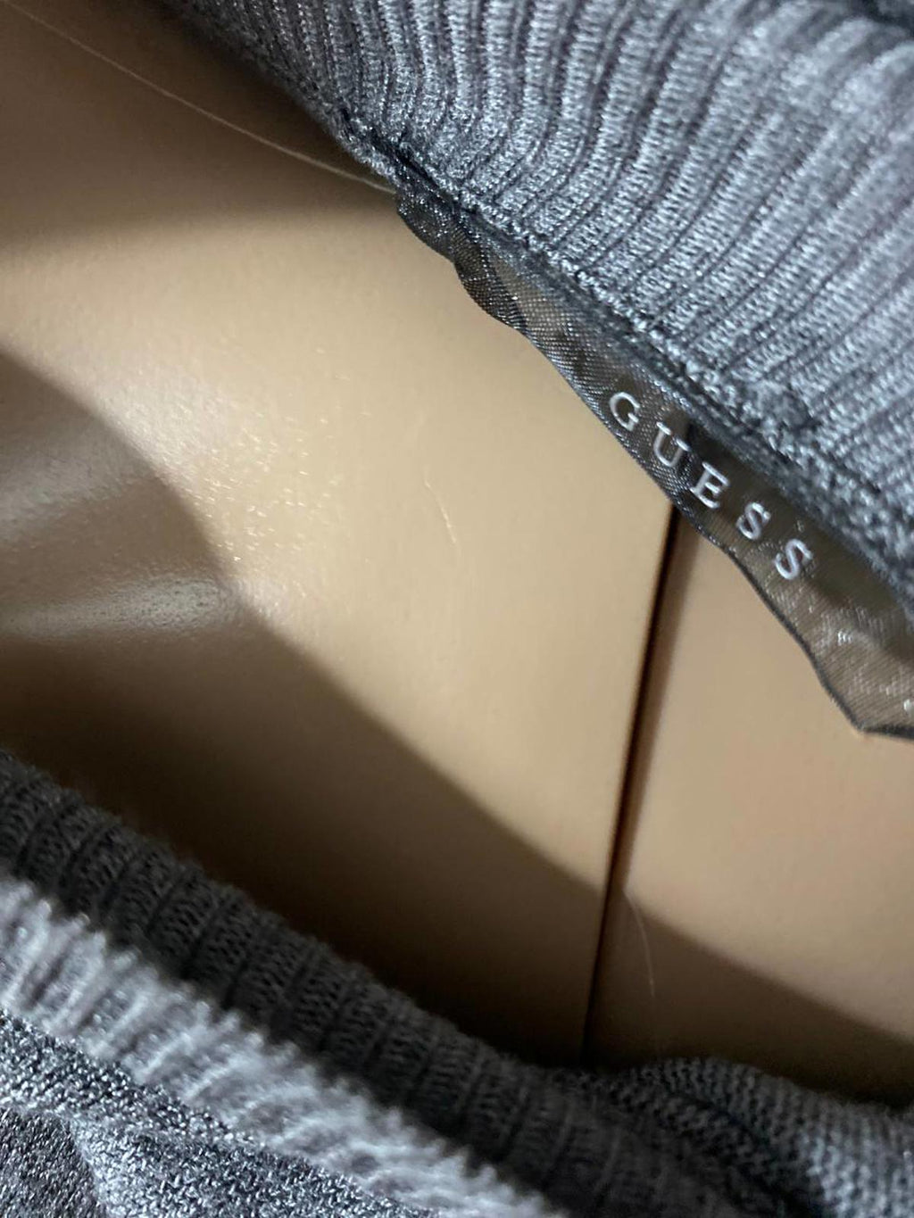 guess estimate large sleeveless tank sweater - y2k mcbling 2000s grey