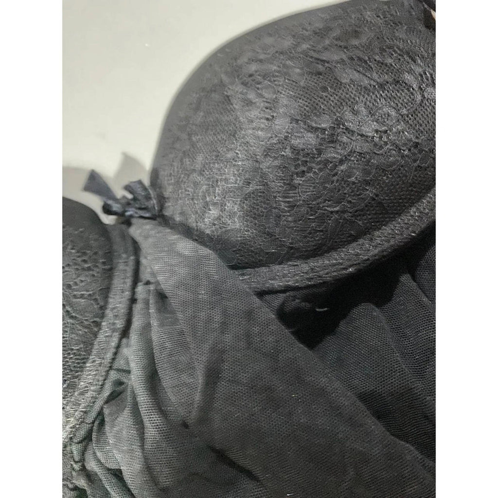 babydoll top black lace 2000s vintage y2k goth emo