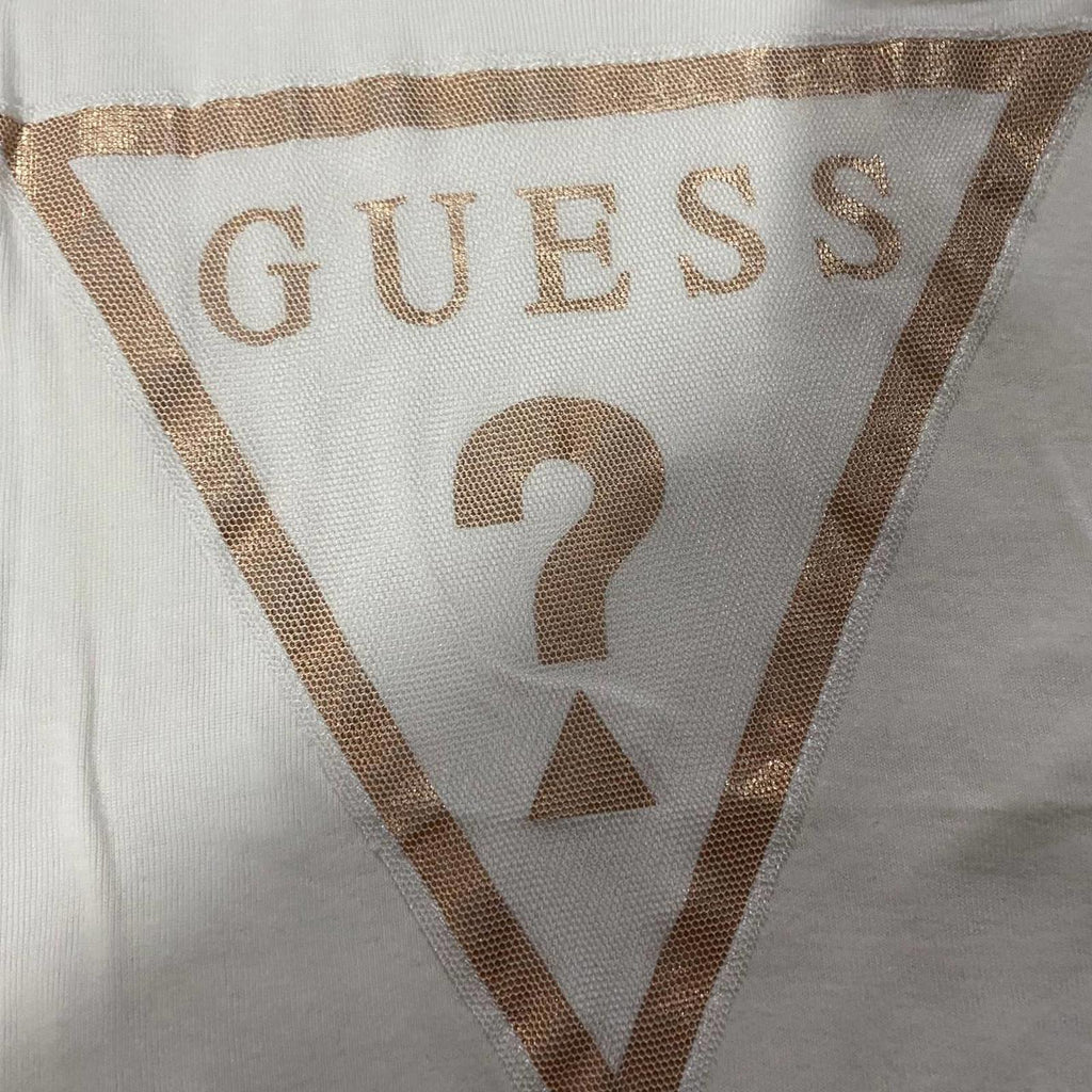 guess size xs vest top white and gold - y2k 2000s mcbling