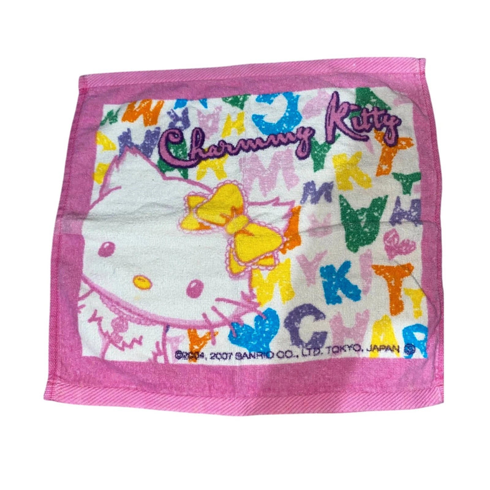 2007 charmmy kitty pink hand towel y2k vintage sanrio japan