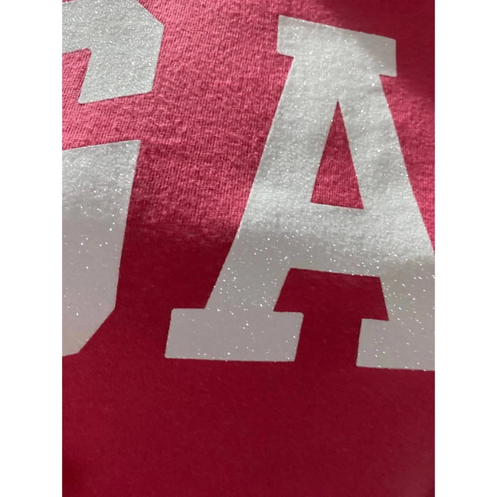 gap pink and white tshirt estimate adult xs - y2k 2000s mcbling