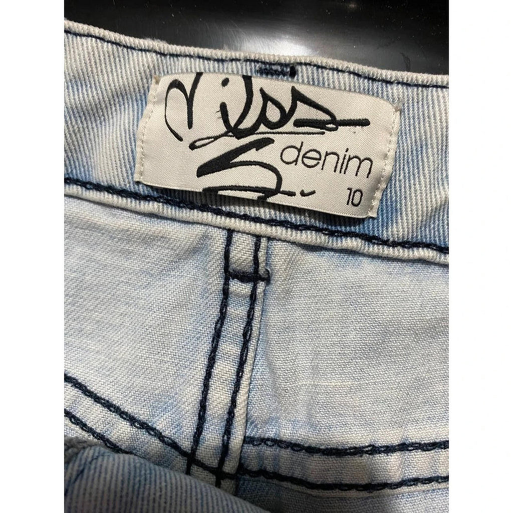miss Selfridge size 10 blue jean shorts 00s summer y2k 28 inch waist