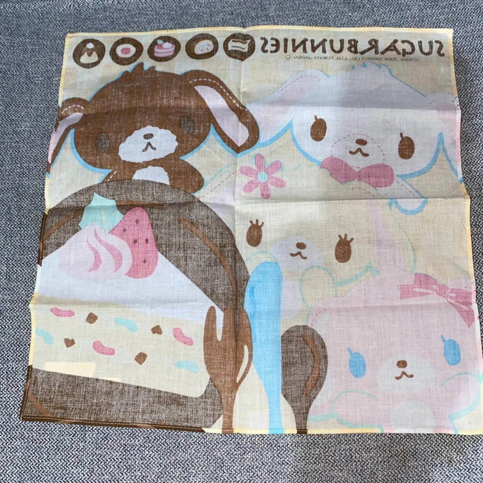 sugar bunnies 2009 vintage y2k rare hand towel sanrio japan