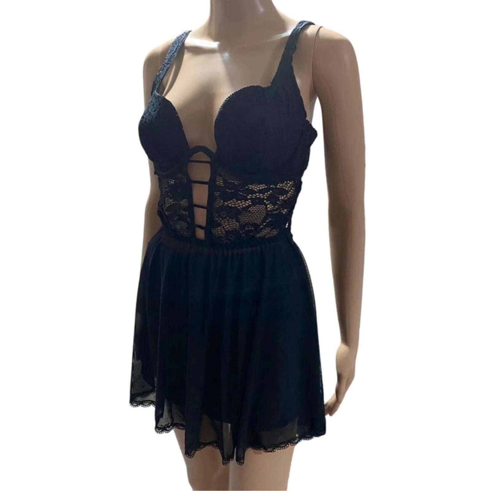 size medium babydoll black top goth emo y2k 2000s vintage