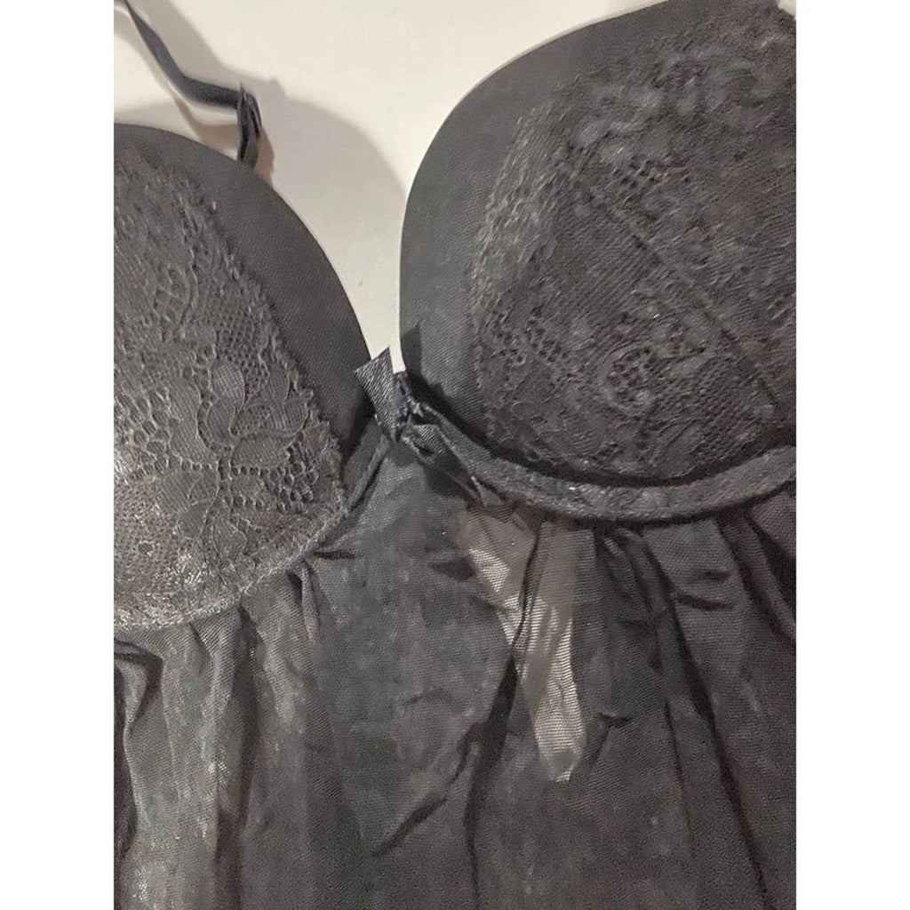 babydoll top black lace 2000s vintage y2k goth emo