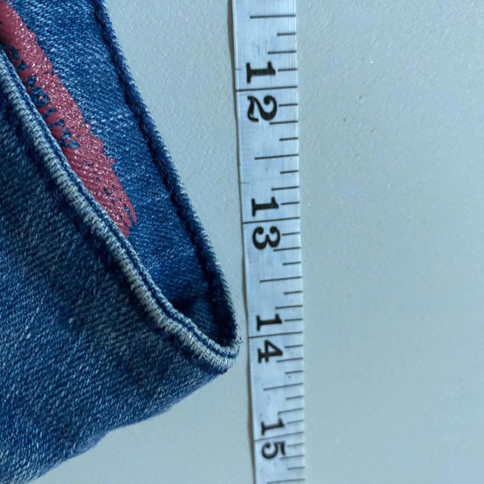 vintage denim shorts embellished - size 10 - waist 28 - y2k 2000s mcbling