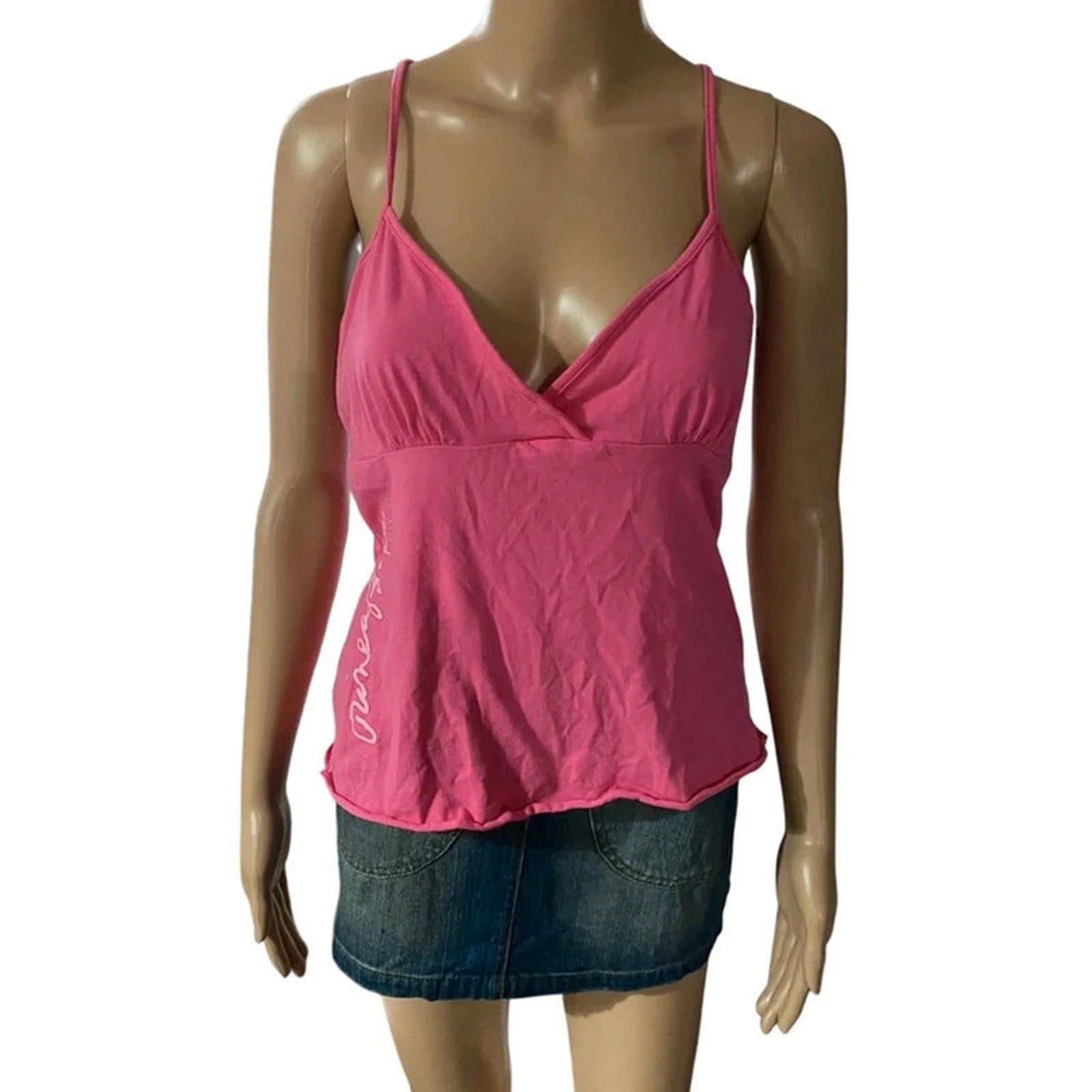 pineapple vintage cami top pink mcbling y2k 2000s size 16