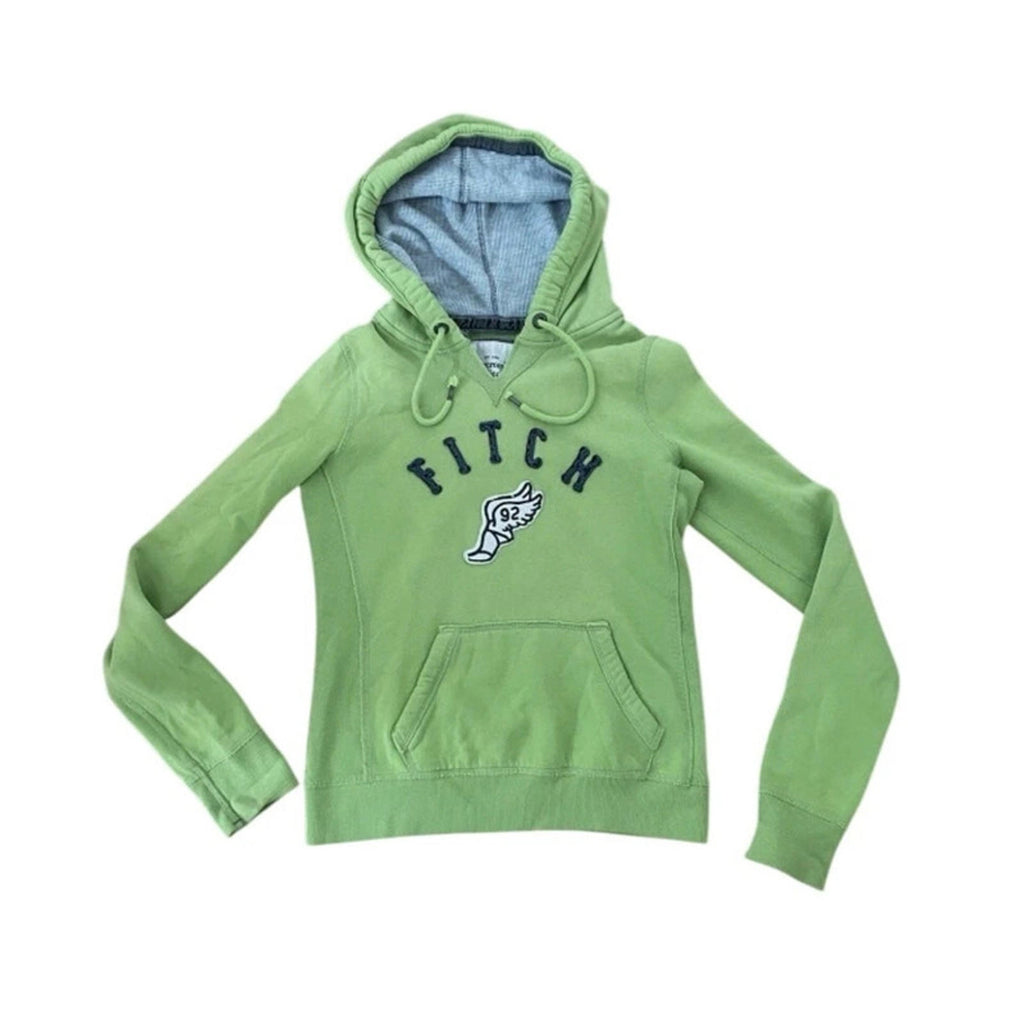 abercrombie & fitch green vintage hoodie size small muscle y2k 2000s
