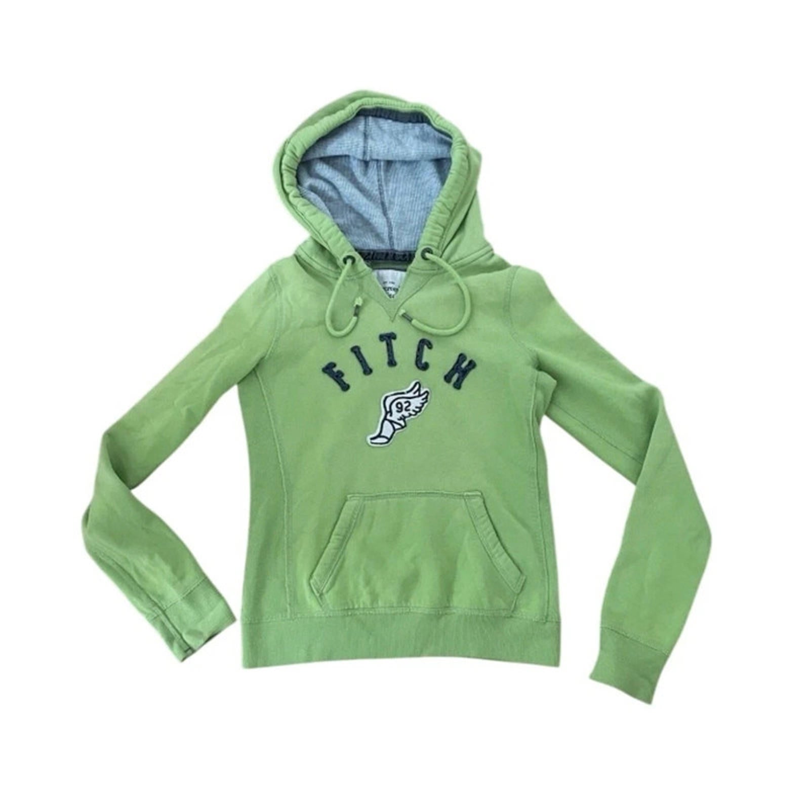 abercrombie & fitch green vintage hoodie size small muscle y2k 2000s