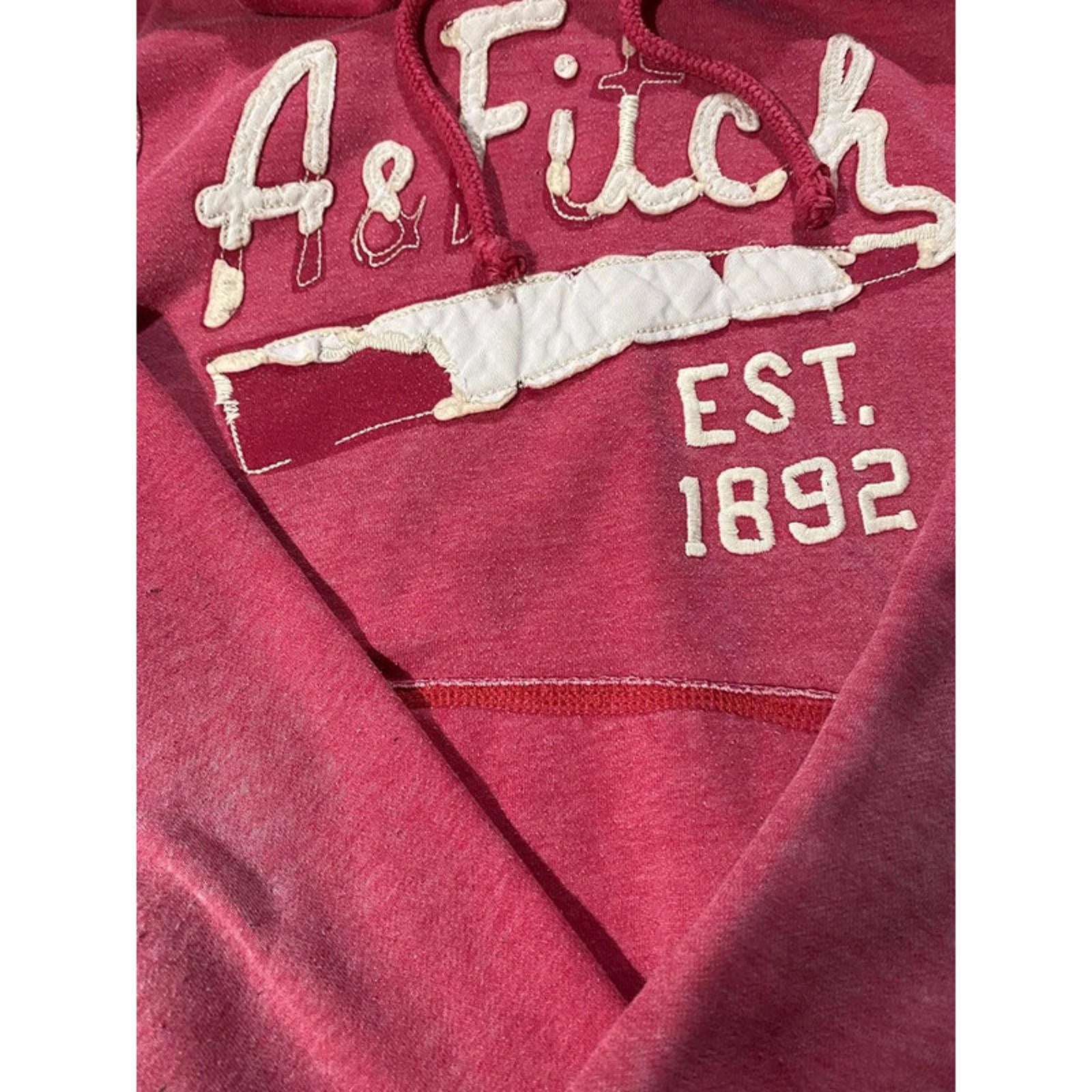 abercrombie & fitch pink faded hoodie size small muscle y2k 2000s