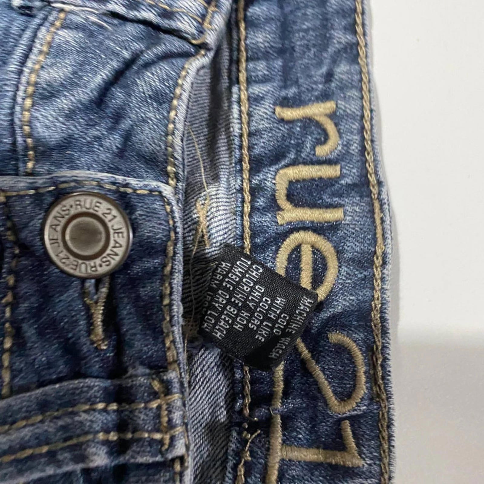 vintage denim shorts embellished - size 10 - waist 28 - y2k 2000s mcbling