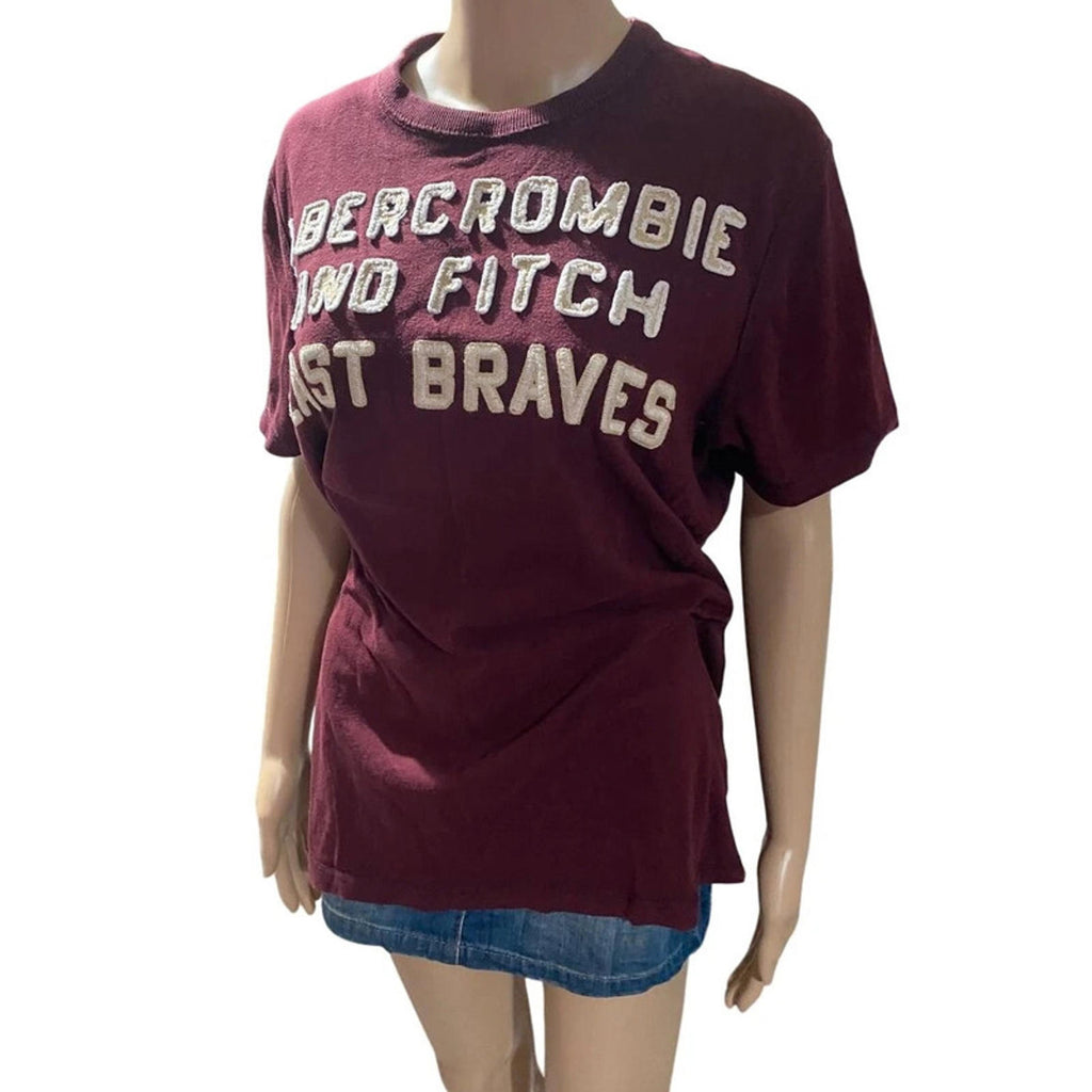 abercrombie & fitch tshirt y2k 2000s vintage - burgendy