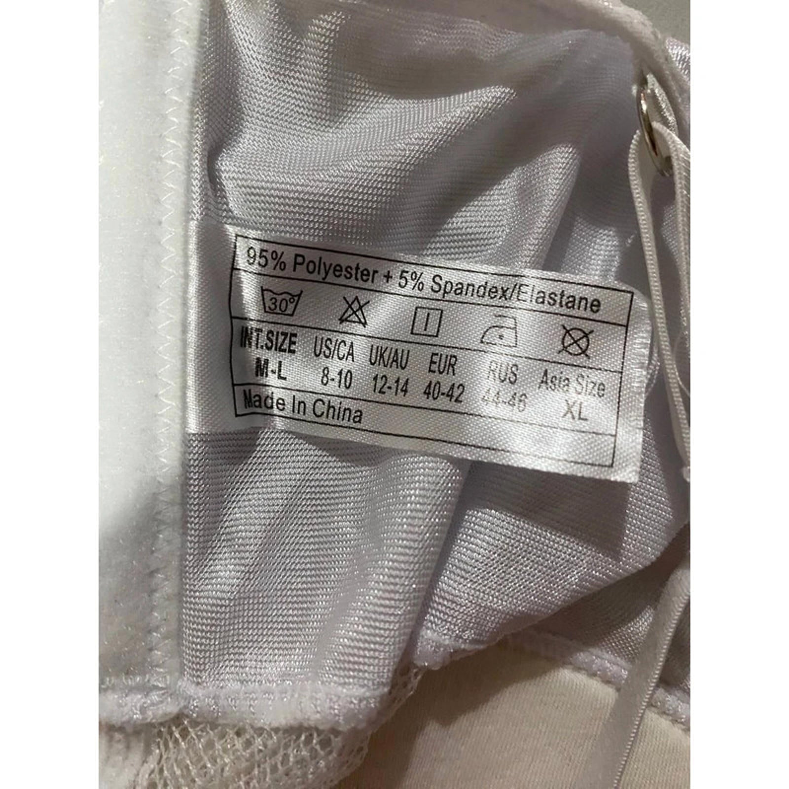 angelcore size medium white babydoll lace top fairy - vintage 2000s y2k