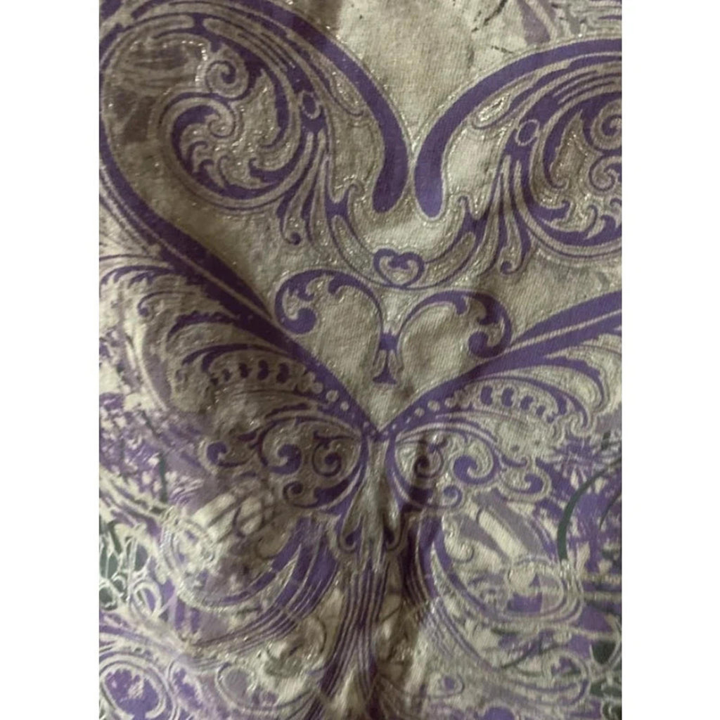 papaya size 14 purple grey black grunge y2k swirl top short sleeve 2000s