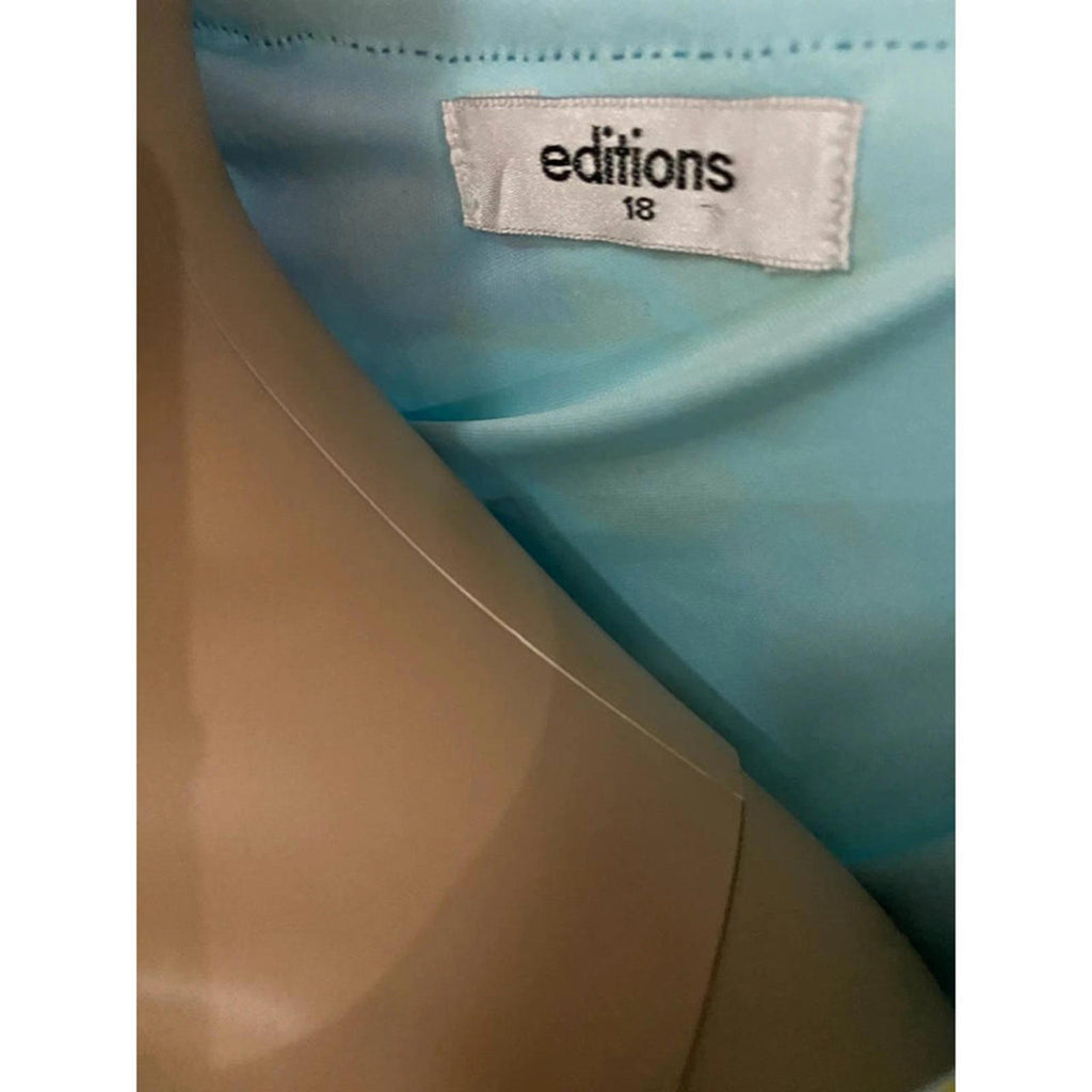 size 18 floral blue and green 2000s y2k top