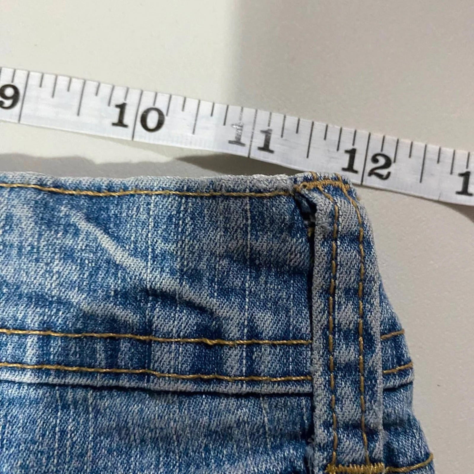 butterfly angels vintage denim shorts embellished - size 6 - waist 24 - y2k 2000s mcbling