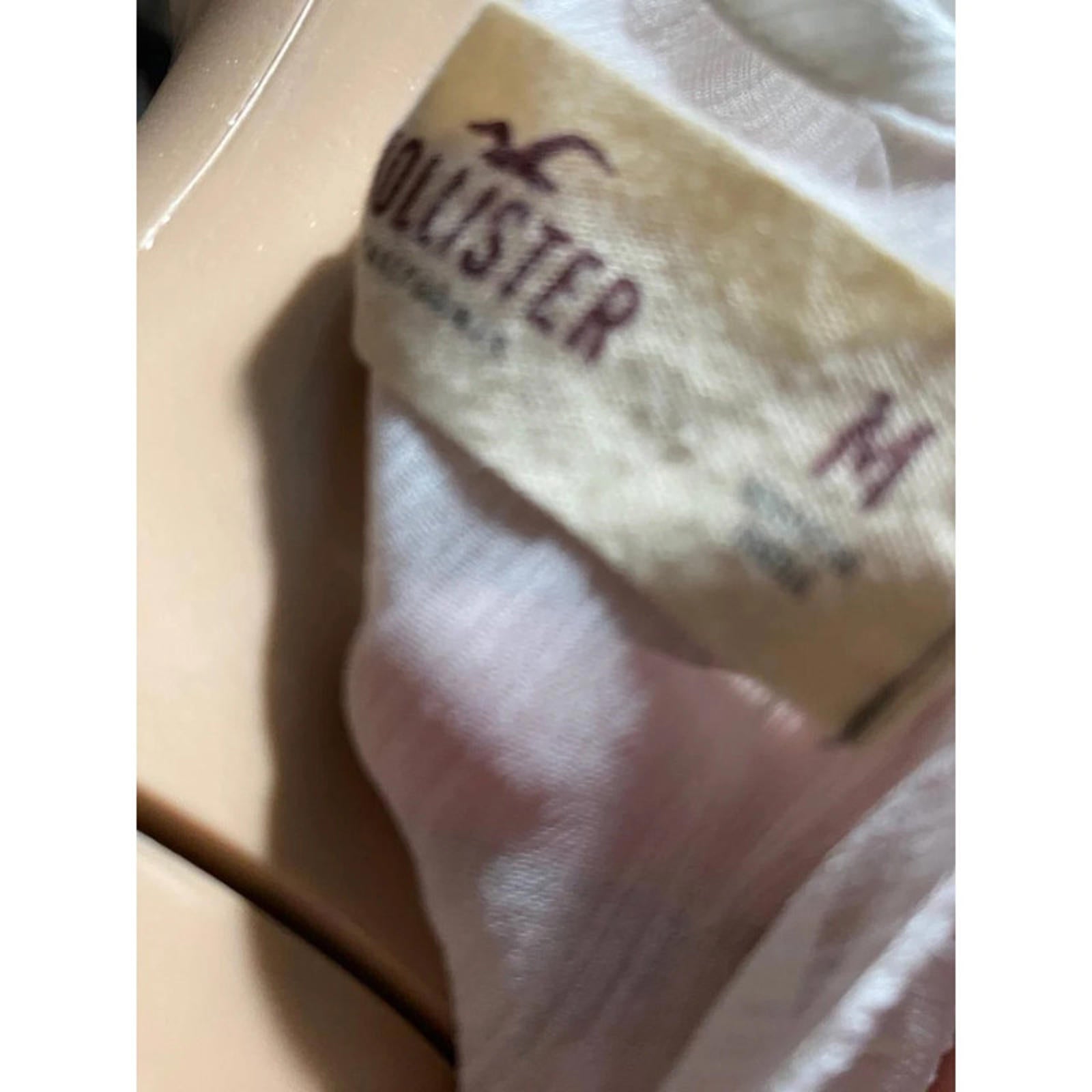 hollister size medium sheer white top vintage early 2000s y2k